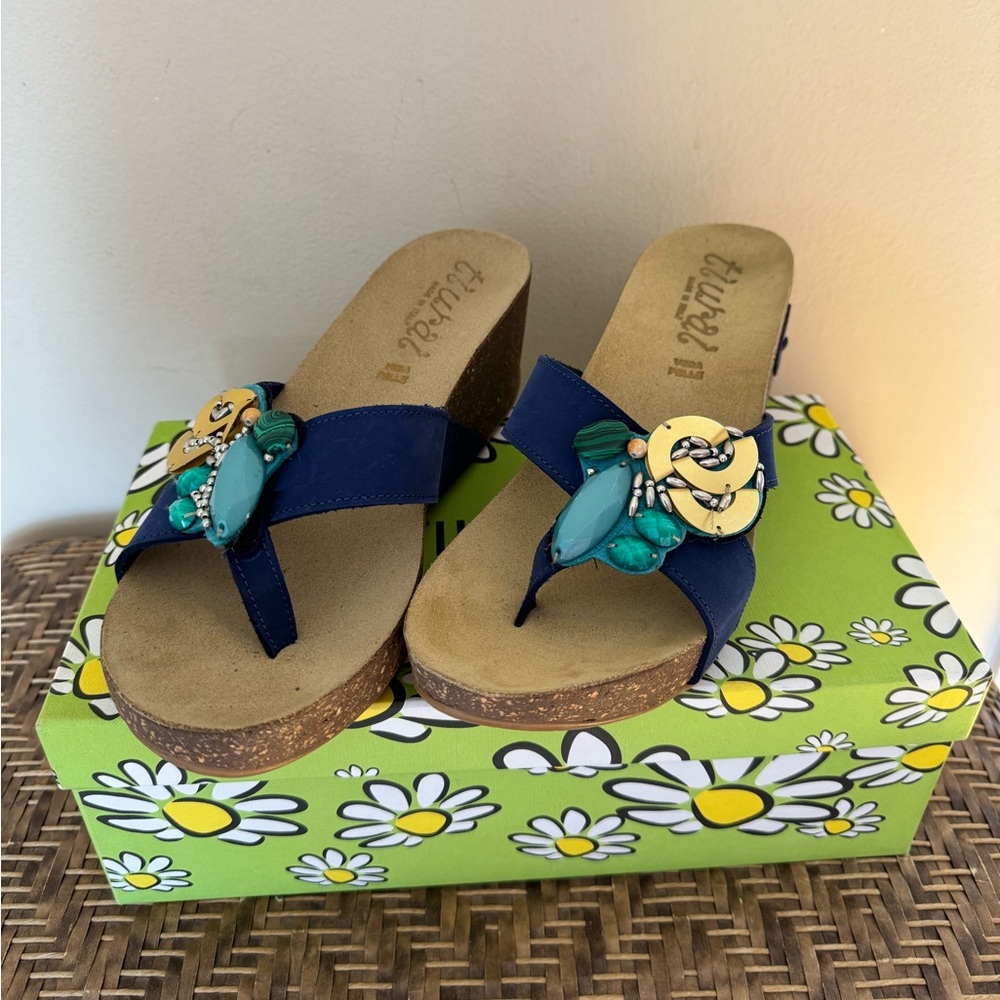 Tiurai Italian wedge sandals women’s